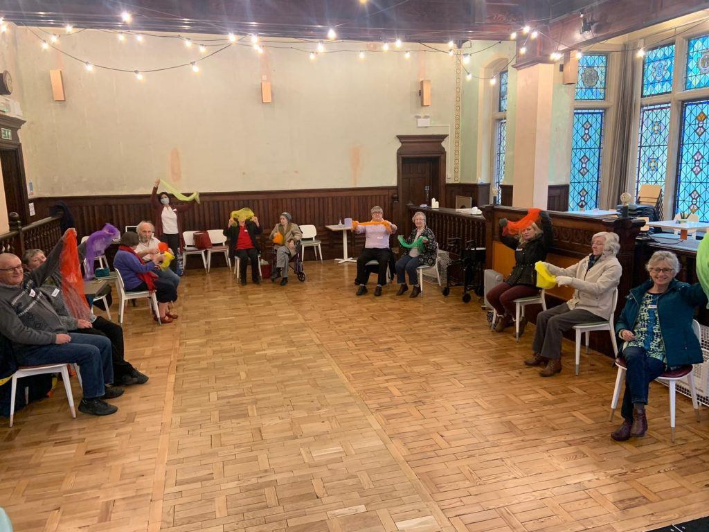 Alzheimer's support group meeting in the Town Hall