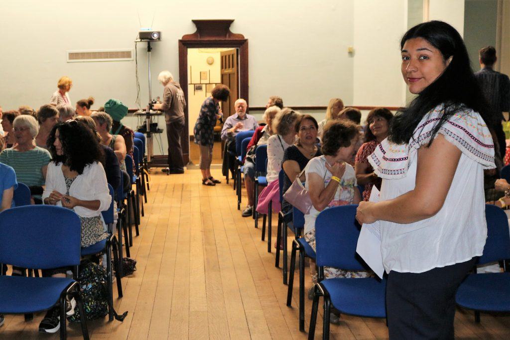 Lorena with film screening audience